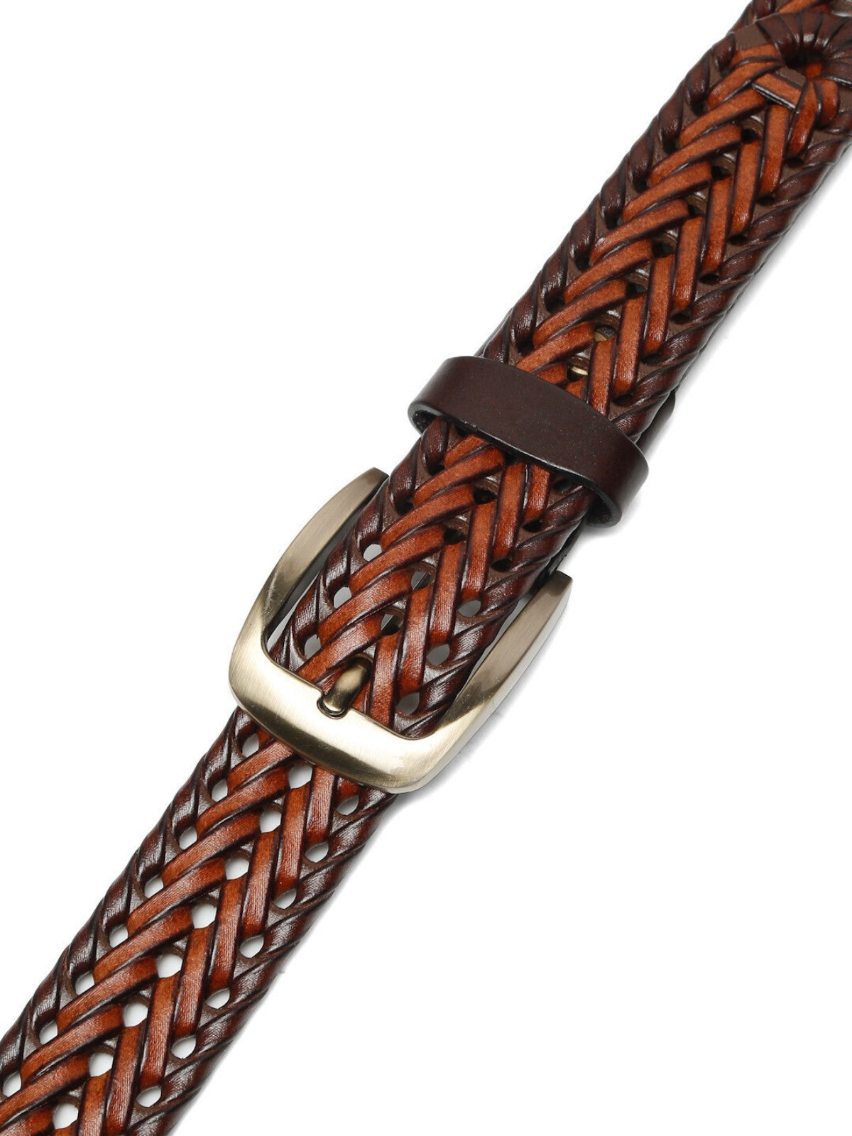 Handmade Genuine Leather Formal Belt for Men Brown