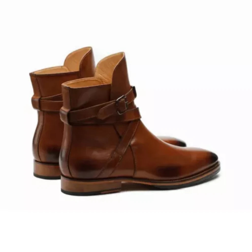 Totally Handmade Tan Jodhpur Boots For Mens