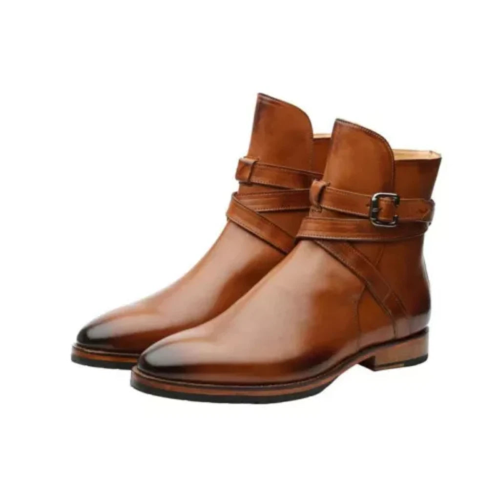 Totally Handmade Tan Jodhpur Boots For Mens