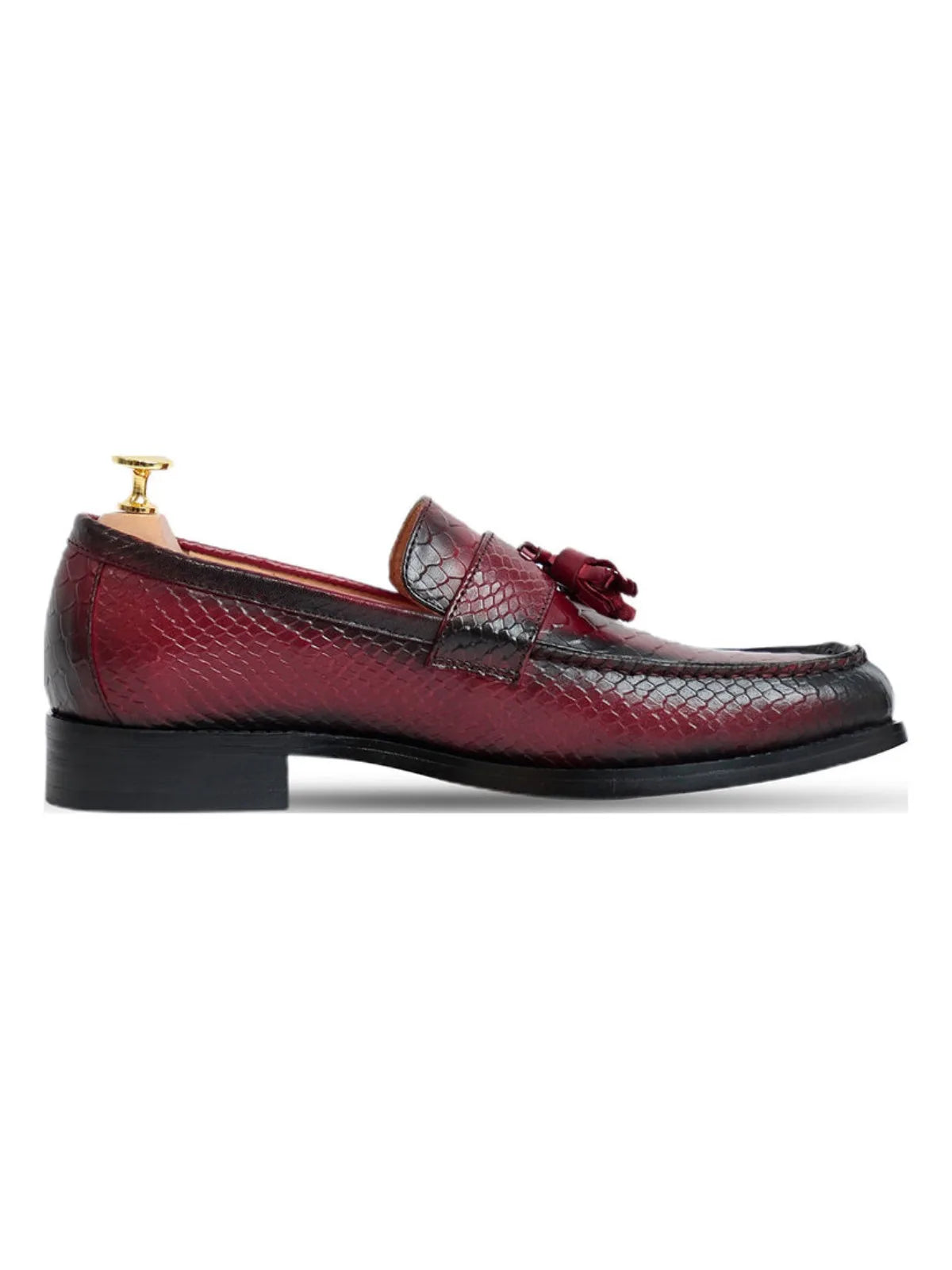 Handmade Tassel Maroon Slip On