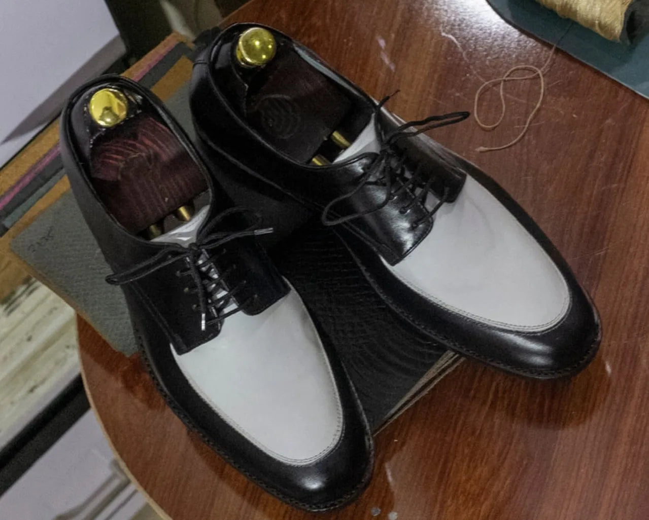 Handmade Derby Shoes For Men, Dress Formal Lace Shoe